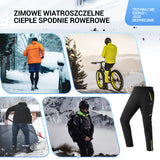 ROCKBROS Męskie Spodnie Rowerowe z Podszewką z Polaru – Elastyczne, Ciepłe Każdą Pogodę
