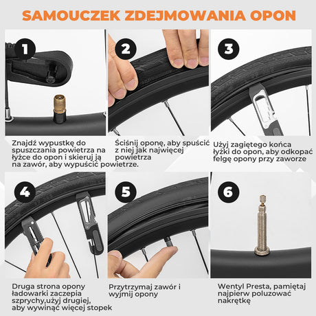 ROCKBROS Zestaw Narzędzi Rowerowych 16 W 1 Mini Tool Łyżki Do Opon Z Kluczem Z Grzechotką Narzędzia do naprawy roweru