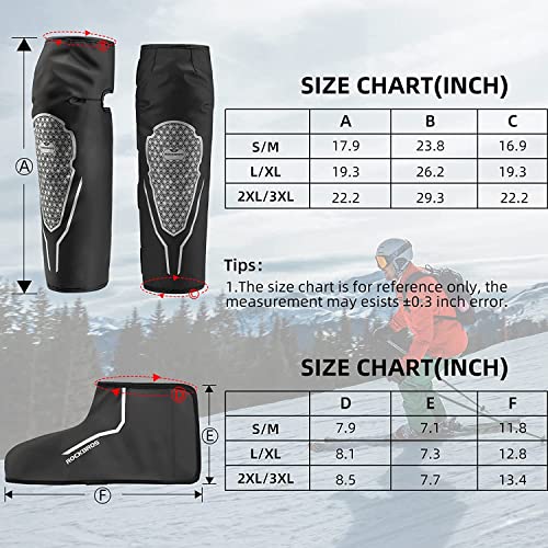 ROCKBROS Ochraniacze Na Nogi Wodoodporne Ochraniacze Rowerowe Zestaw Termiczne-TT017 Nogawki