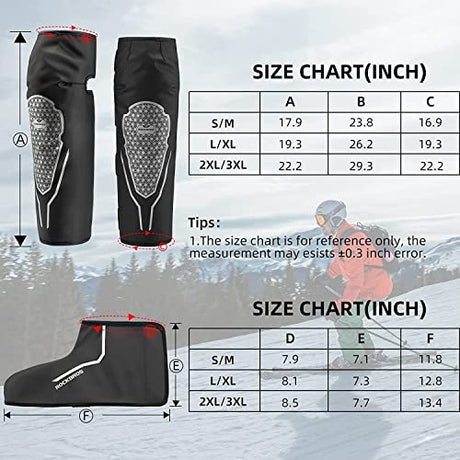 ROCKBROS Ochraniacze Na Nogi Wodoodporne Ochraniacze Rowerowe Zestaw Termiczne-TT017 Nogawki