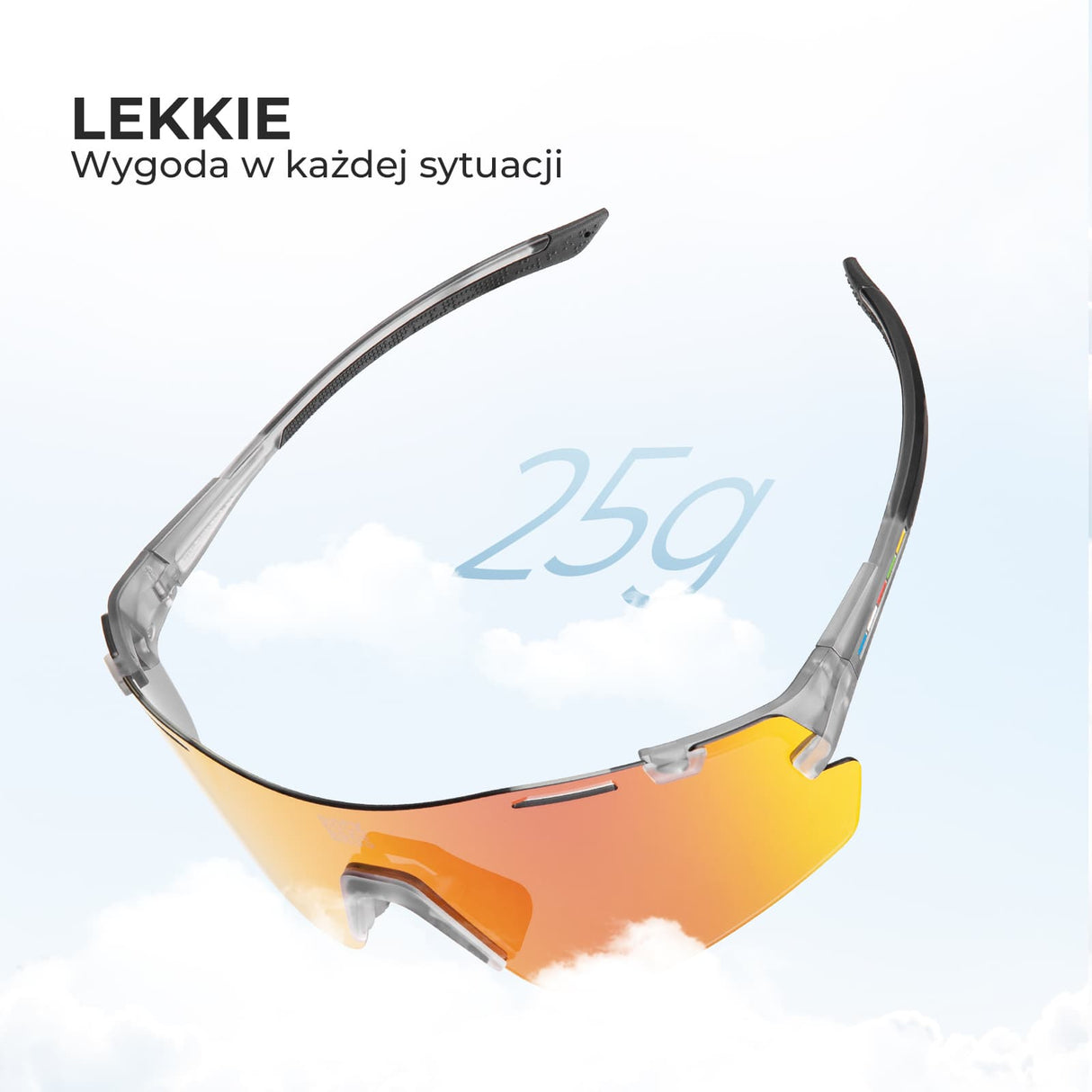 ROCKBROS Okulary Fotochromowe/ Polaryzacyjne 3 pary soczewek wymiennych, ochrona UV-Rozowy