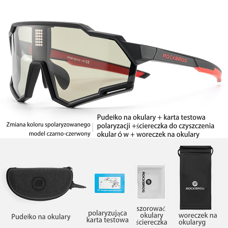 Elektroniczne Okulary Rowerowe Z Soczewkami Fotochromowymi I Polaryzacyjnymi-SP280
