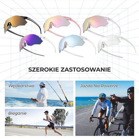 ROCKBROS Okulary Kolarskie Bezramkowe z Soczewkami Fotochromowymi - SP359 Okulary i gogle
