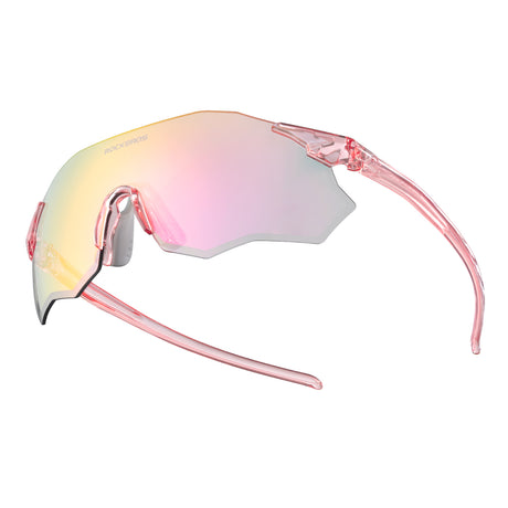 ROCKBROS Okulary Kolarskie Bezramkowe z Soczewkami Fotochromowymi - SP359 Okulary i gogleRóżowy