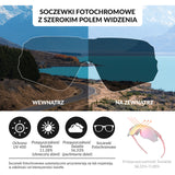 Okulary Kolarskie Bezramkowe z Soczewkami Fotochromowymi - SP359