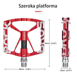 ROCKBROS Pedały Rowerowe 9/16" Aluminiowe Antypoślizgowe z Uszczelnionymi Łożyskami do MTB