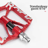 ROCKBROS Pedały Rowerowe 9/16" Aluminiowe Antypoślizgowe z Uszczelnionymi Łożyskami do MTB
