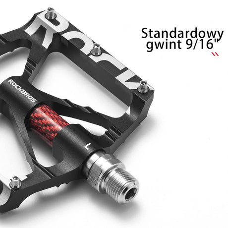 ROCKBROS Pedały Rowerowe 9/16" Aluminiowe Antypoślizgowe z Uszczelnionymi Łożyskami do MTB