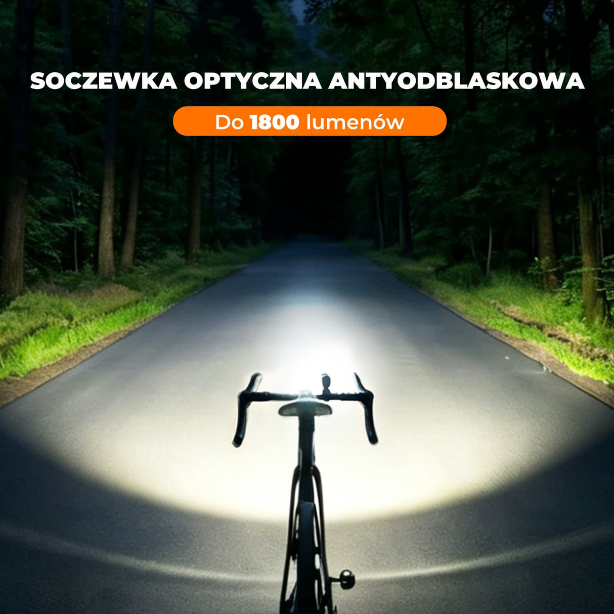 Lampka Rowerowa Przednia 1800lm - JHL1800