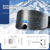ROCKBROS Qunature Gogle Narciarskie Bezramkowe Dla Mężczyzn I Kobiet Przeciwmgielną-Q23-007 Gogle narciarskie