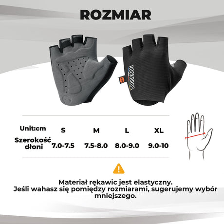 ROAD TO SKY ROAD TO SKY Wygodne, Amortyzujące Rękawiczki Rowerowe Z Półpalcami-TLS005 Rękawiczki