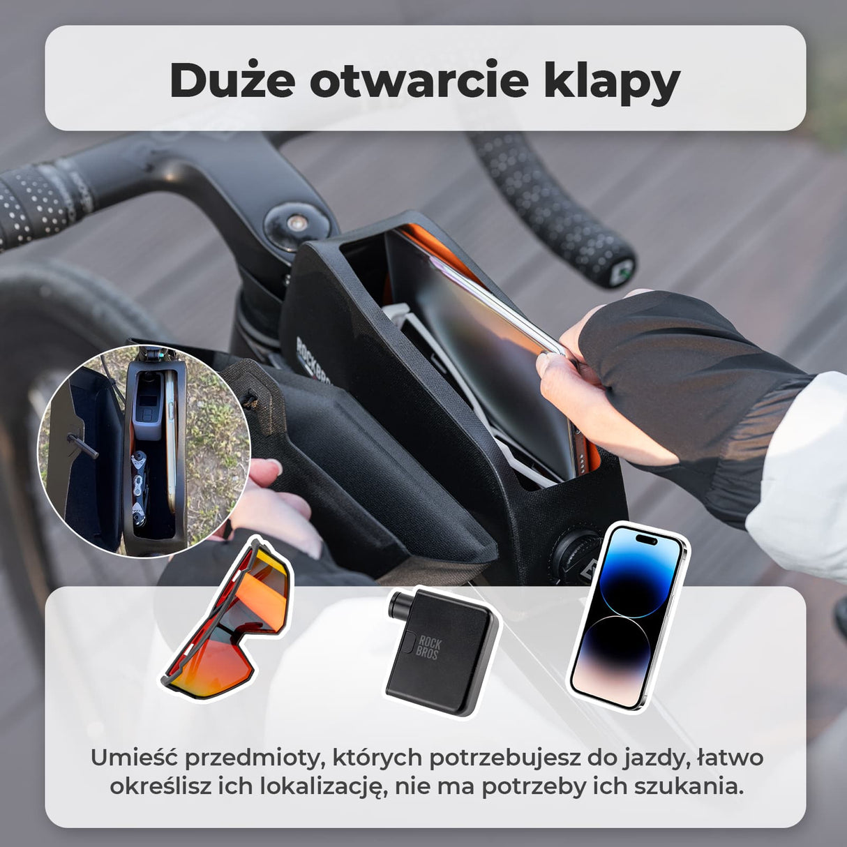 ROAD TO SKY Torby na Ramę 100% Wodoodporna Magnetyczna  0,6 L/0,9 L