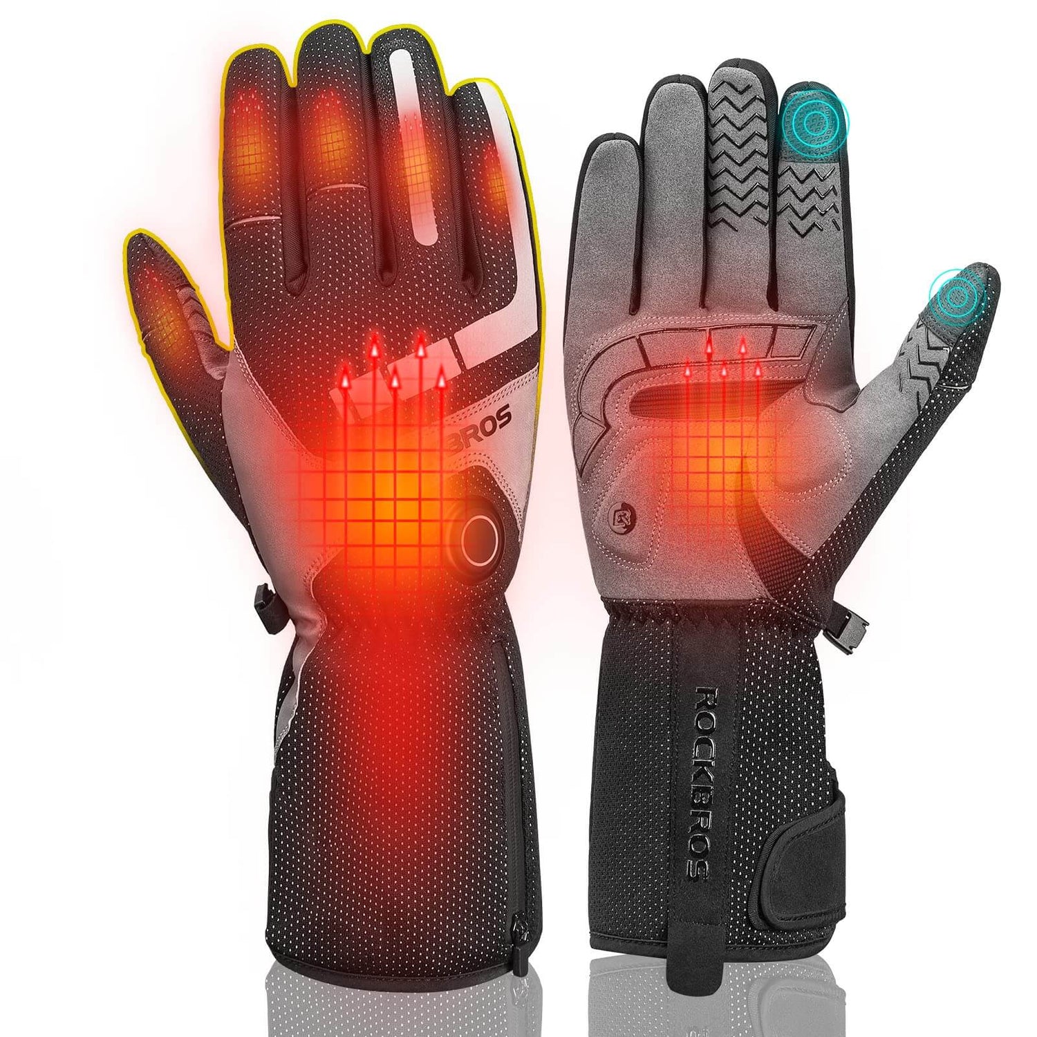 fahrradhandschuhe winter beheizt ROCKBROS Winter Fahrradhandschuhe Beheizt Akku 5V Unisex M-XL – ROCKBROS-PL