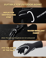 ROCKBROS ROCKBROS Rękawiczki Rowerowe Zimowe Wodoodporne i Wiatroszczelne, Rękawiczki do Biegania Damskie Męskie, Rękawiczki Sportowe do MTB, Roweru Szosowego, Biegania i Rodsport Rękawiczki długopalczaste na wiosnę i jesień