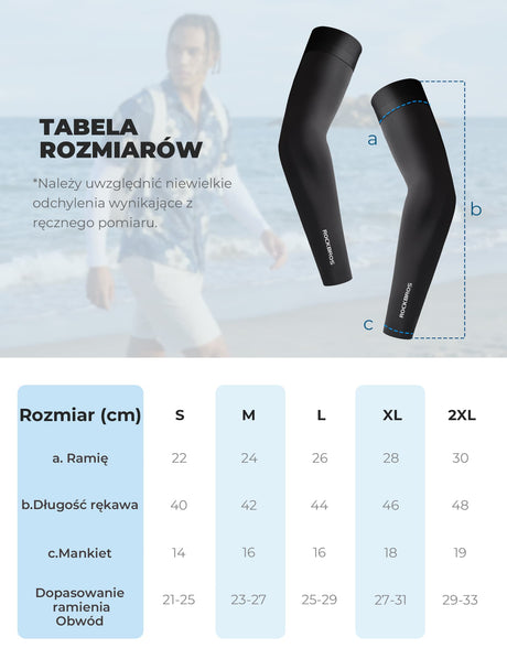 ROCKBROS Rękawki Rowerowe z Jedwabiu Lodowego - XT096 Rękawki i nogawki