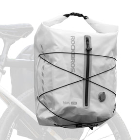 ROCKBROS 100% Wodoodporna Sakwa Rowerowa Na Bagażnik 23L z Funkcją Kompresji Próżniowej - AS-159 Torby na bagażnikBiałe