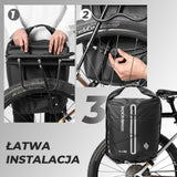 ROCKBROS 100% Wodoodporna Sakwa Rowerowa Na Bagażnik 23L z Funkcją Kompresji Próżniowej - AS-159 Torby na bagażnik