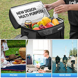 ROCKBROS Torba Rowerowa na Bagażnik, 11L Duża Pojemność, Izolacja Termiczna i Chłodnictwo, z Paskiem na Ramię-A18 Torby na bagażnik