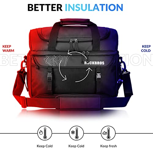 ROCKBROS Torba Rowerowa na Bagażnik, 11L Duża Pojemność, Izolacja Termiczna i Chłodnictwo, z Paskiem na Ramię-A18 Torby na bagażnik