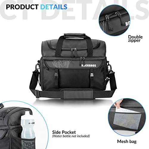 ROCKBROS Torba Rowerowa na Bagażnik, 11L Duża Pojemność, Izolacja Termiczna i Chłodnictwo, z Paskiem na Ramię-A18 Torby na bagażnik