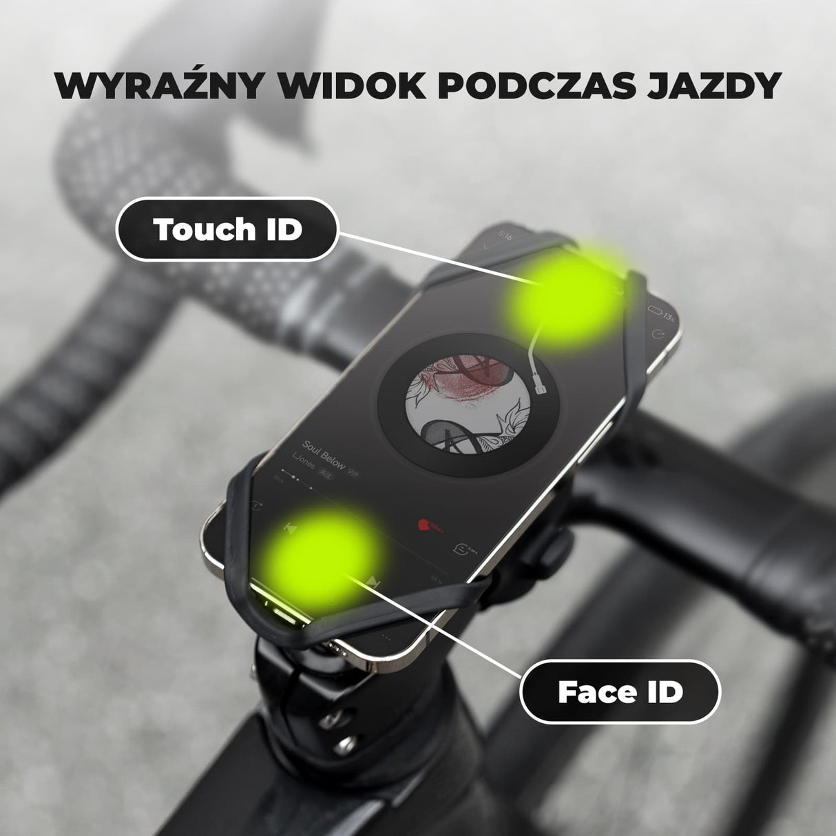 Silikonowy Uchwyt Rowerowy Na Telefon 4-7"