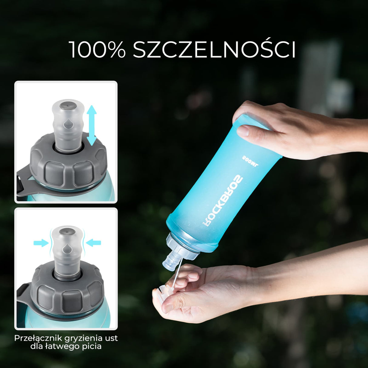 ROCKBROS Sportowy Miękki Bidon Składana Konstrukcja 500ml Bidony