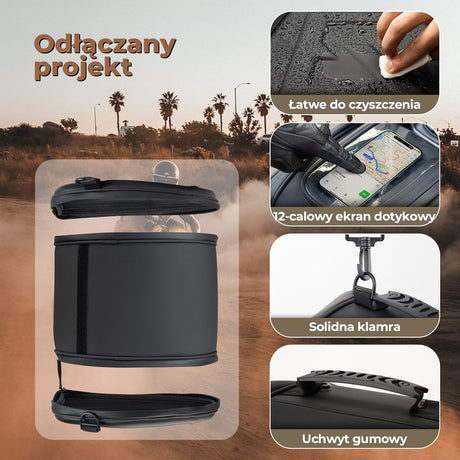 ROCKBROS Torba Motocyklowa Na Bak Z Uchwytem Na Telefon 14L -MTB005 Torby i sakwy motocyklowe