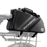 ROCKBROS Torba na Bagażnik Rower Twarda Skorupa 11,6 l z Paskami Odblaskowymi
