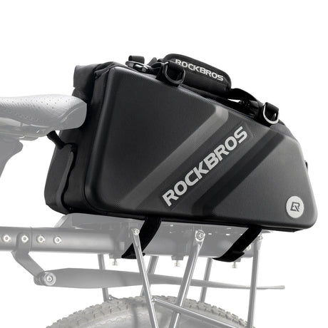 ROCKBROS Torba na Bagażnik Rower Twarda Skorupa 11,6 l z Paskami Odblaskowymi