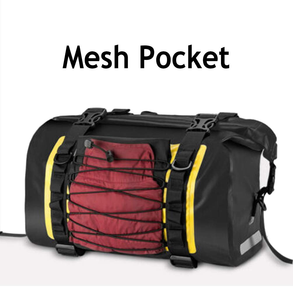 ROCKBROS Torba na Motocykl, Torba pod Siodłem, Wodoodporna, Sakwa na Tylne Siedzenie, Torba Podróżna, Wyposażenie Motocykla, 2 Opakowania (31 L x 2), Duża Pojemność, 62L Torby na bagażnik