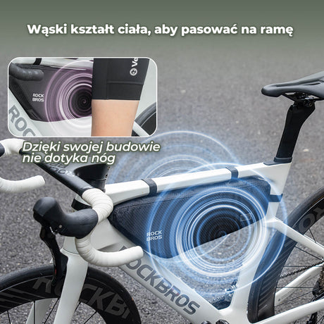 ROCKBROS Torba na Ramę Roweru 2,9L Wodoodporna i Odporna na Zużycie z Zamkiem Błyskawicznym