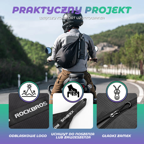 ROCKBROS Torby i Sakwy Motocyklowe z Regulowanymi Paskami i Odblaskowymi Elementami