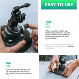 ROCKBROS ROCKBROS Uchwyt do Kamer Sportowych Samochodowy na Przyssawkę z Pompką i Stojak na Aparat Ruchową Akcesoria do Kamery Akcji Magic Arm do DJI OSMO, GoPro Hero 11/10/9/8 MAX, Nikon, Sony Uchwyty na licznik