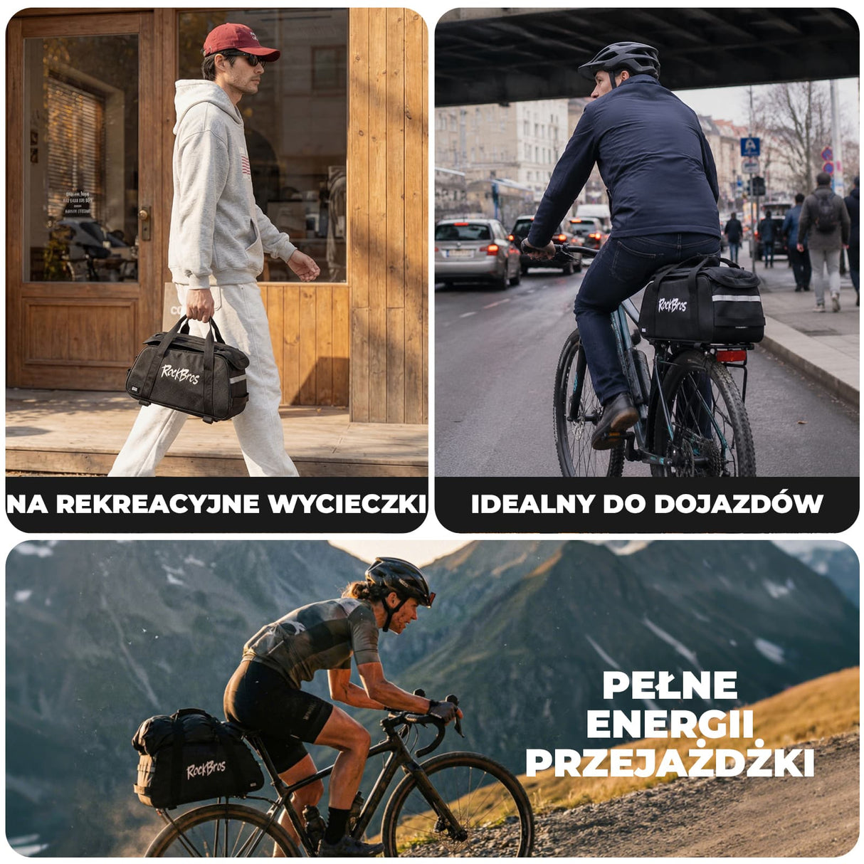 Wszechstronna Torby na Bagażnik 3w1 10,5L - A41