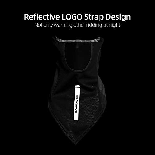 ROCKBROS Zimowa Półkominiarka Wiatroodporna i Oddychająca, z Filtrem i Osłoną Uszu, Odblaskowa, Unisex Osłony twarzy