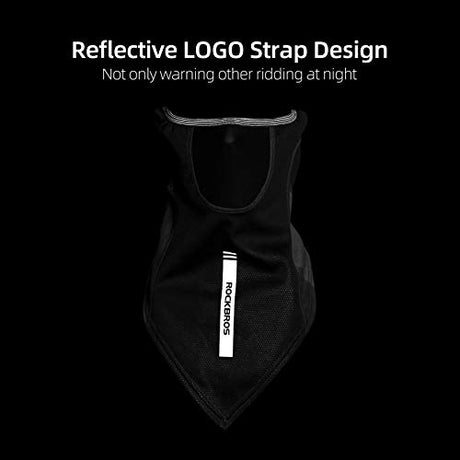 ROCKBROS Zimowa Półkominiarka Wiatroodporna i Oddychająca, z Filtrem i Osłoną Uszu, Odblaskowa, Unisex Osłony twarzy