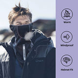 ROCKBROS Zimowa Półkominiarka Wiatroodporna i Oddychająca, z Filtrem i Osłoną Uszu, Odblaskowa, Unisex Osłony twarzy