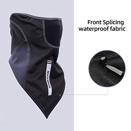 ROCKBROS Zimowa Półkominiarka Wiatroodporna i Oddychająca, z Filtrem i Osłoną Uszu, Odblaskowa, Unisex Osłony twarzy