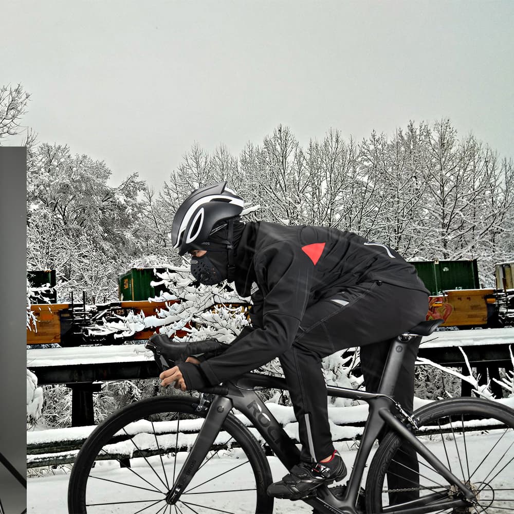 ROCKBROS Kurtka Rowerowe na Zimę Długa Wiatroszczelna Wodoodporna Męska Kurtki