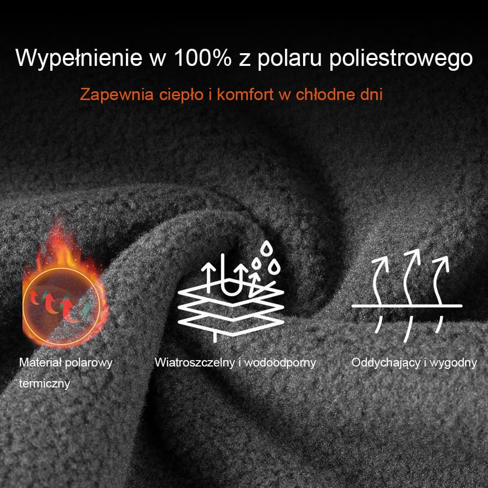 ROCKBROS Kurtka Rowerowe na Zimę Długa Wiatroszczelna Wodoodporna Męska Kurtki