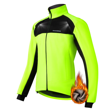 ROCKBROS Zimowa Wiatroodporna Kurtka Rowerowa Typu Softshell Mężczyźni