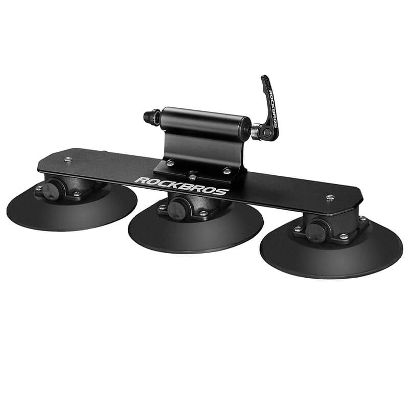 ROCKBROS Bagażnik Rowerowy z Przyssawkam Bagażniki dachoweczarny czerwony 1-Rower