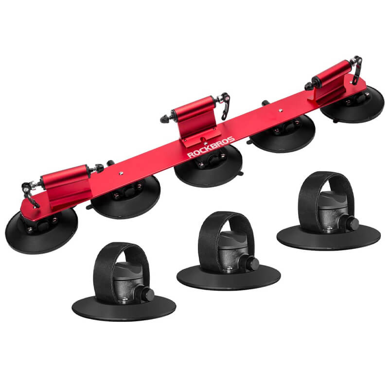 ROCKBROS Bagażnik Rowerowy z Przyssawkami Dachowy Szybki Montaż-Niebieski