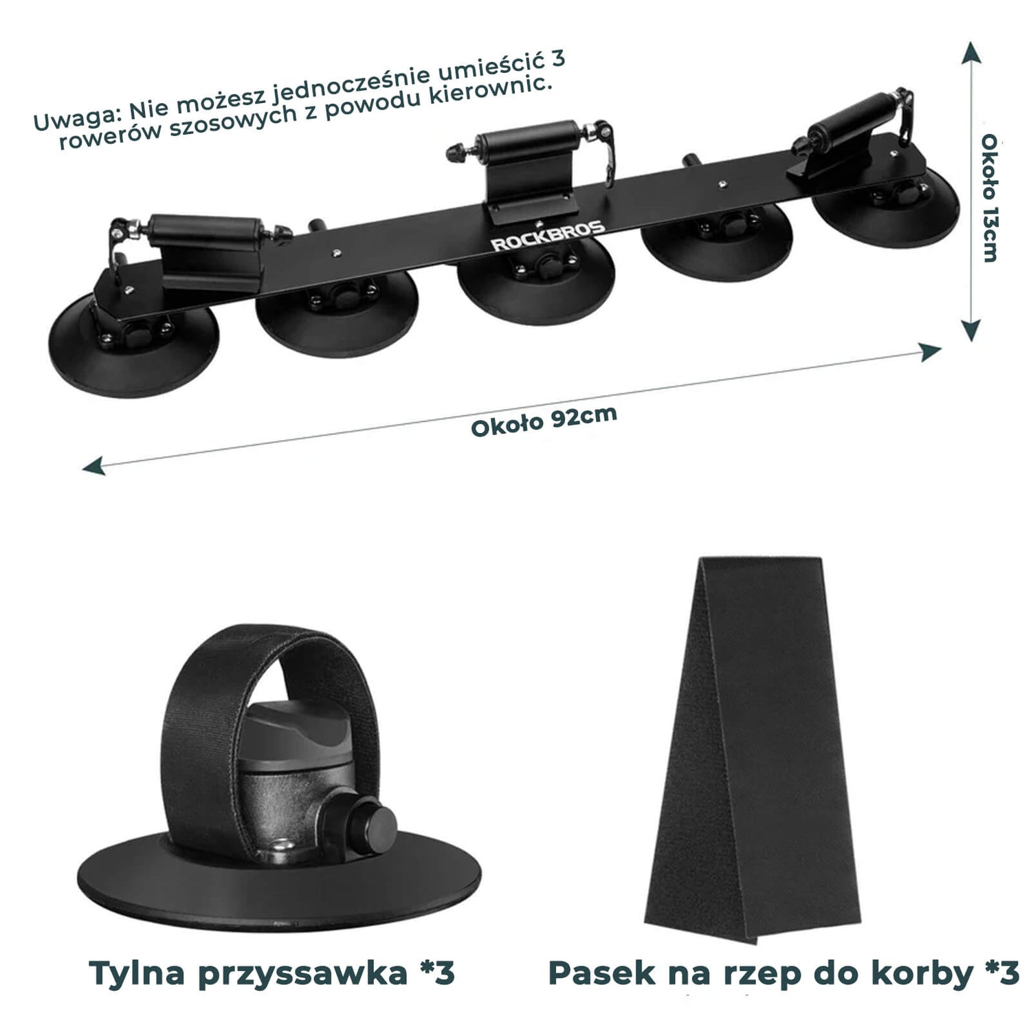 ROCKBROS Bagażnik Rowerowy z Przyssawkam Bagażniki dachowe