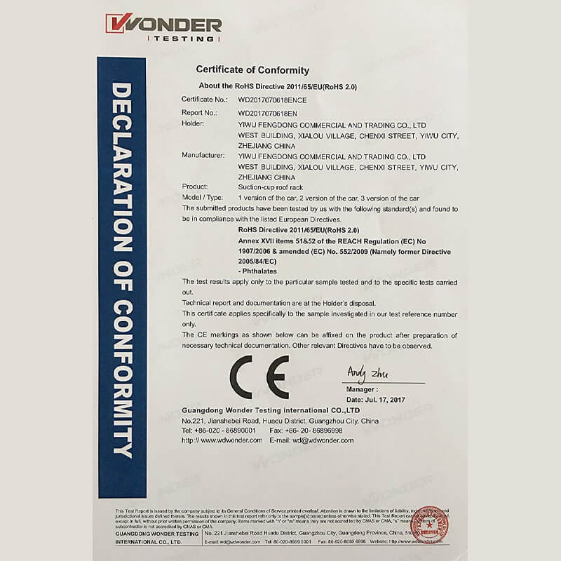 ROCKBROS Bagażnik Rowerowy z Przyssawkami Dachowy Szybki Montaż-Niebieski