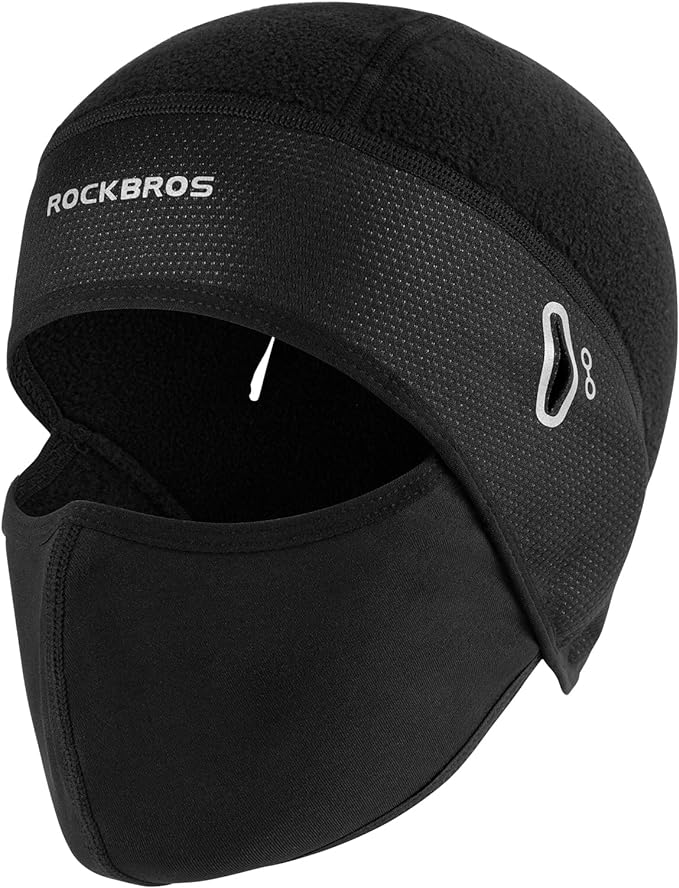 ROCKBROS Czapka Rowerowa Zimowa Kominiarka z Otworem na Okulary Pod Kask Unisex