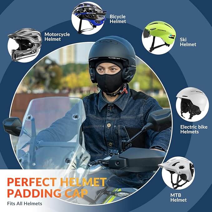 ROCKBROS Czapka Rowerowa Zimowa Kominiarka z Otworem na Okulary Pod Kask Unisex