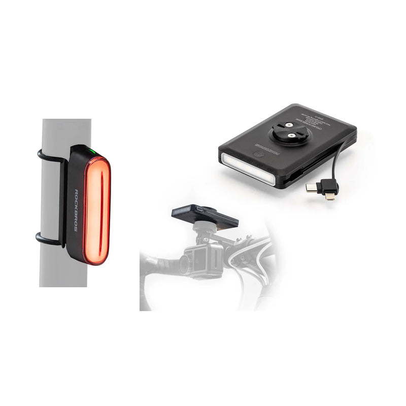 Zestaw Oświetlenia Rowerowego Przód + Tył – RL-S1 150 lm 5000 mAh + Inteligentne Światło Tylne