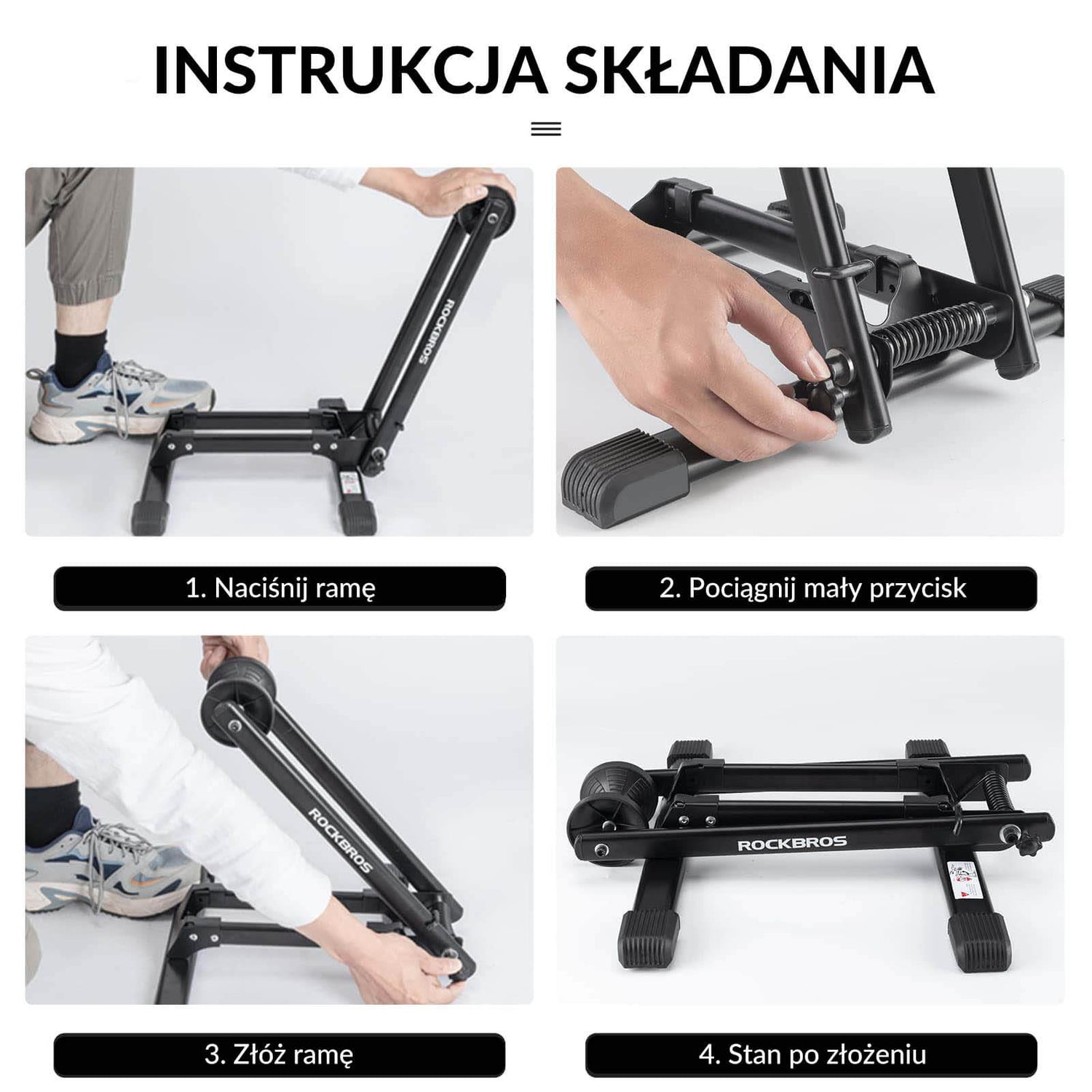 ROCKBROS Jednobiegunowy Dwubiegunowy Stojak na Rower Rama - HS-026A Stojaki rowerowe
