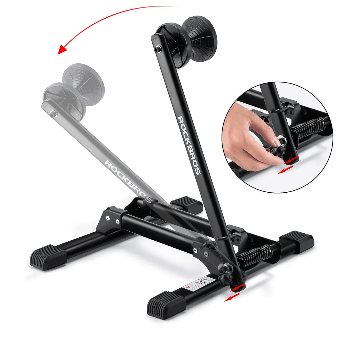 Support Rower ROCKBROS Single Pole Double Pole Bike Stand Support Frame for Mountain ...